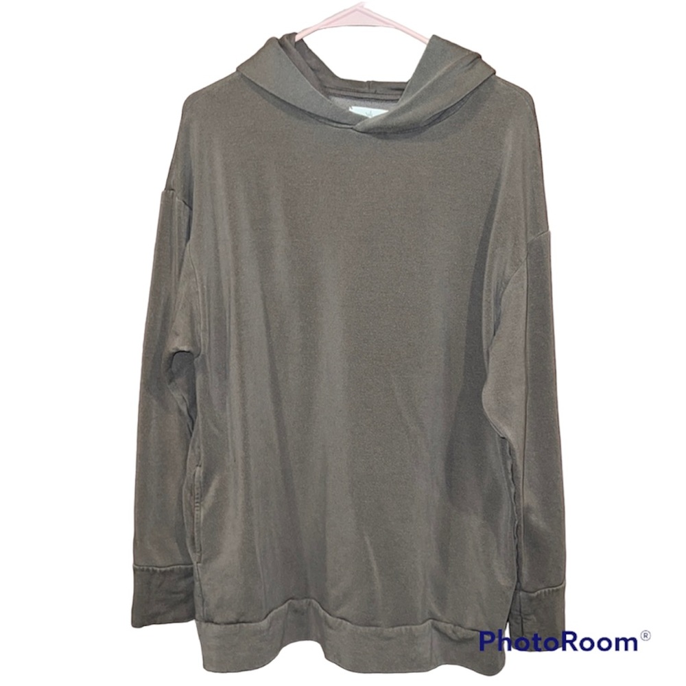 Aerie Offline Green Oversized Tunic Length Hooded Sweatshirt